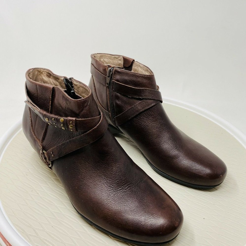 Abeo Nancy Ankle Boots Brown Leather 10N 10 Neutral Comfort Walking Boot…